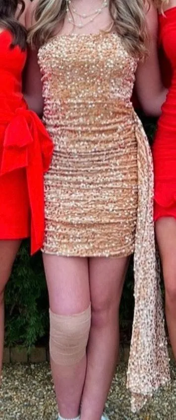 The Pants Store Gold sequin dress - Image 2