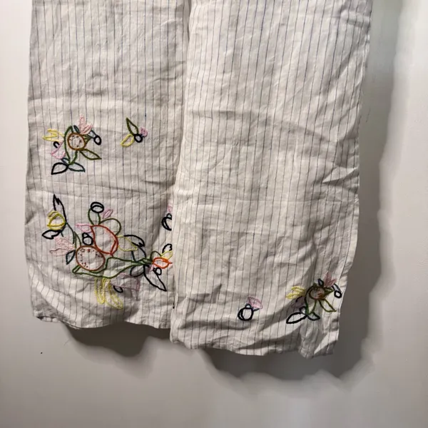 Roller Rabbit NEW Striped Floral Embroidered Mini Sleeveless Dress Linen Roberta - Image 2