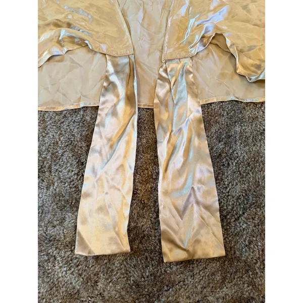 NWT Sisters The Label 100% Pure Silk Multi-Way Wrap Top Champagne Gold Formal - Image 4