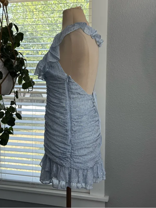 For Love & Lemons Chantal Clip Dot Mini Dress Size Small - Image 4
