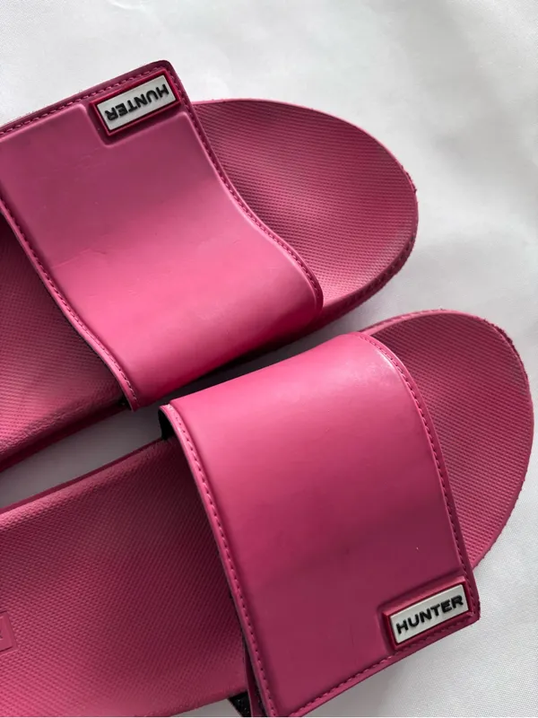 Hunter Women's Original Slide Sandals Pink Size UK 8 (US 10) Pool beach - Image 3
