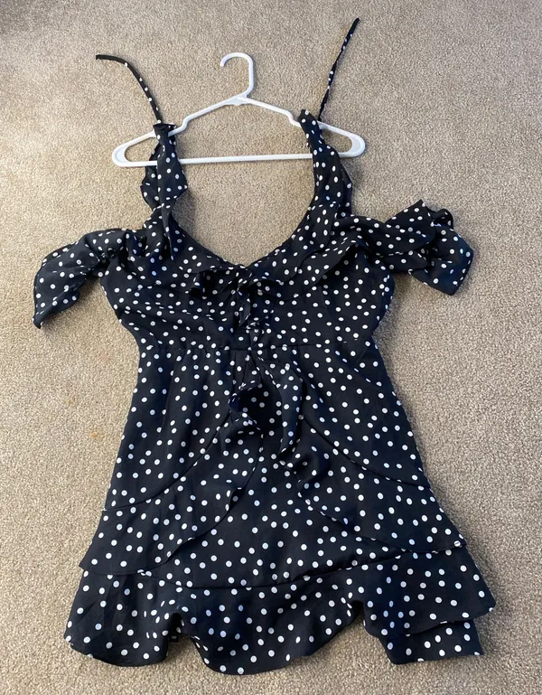 Princess Polly Black And White Polka Dot Mini Dress - Image 2