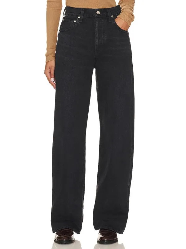 NWT Citizens of Humanity Ayla in Viola Black Baggy Cuffed Crop Jeans 24 - Image 2