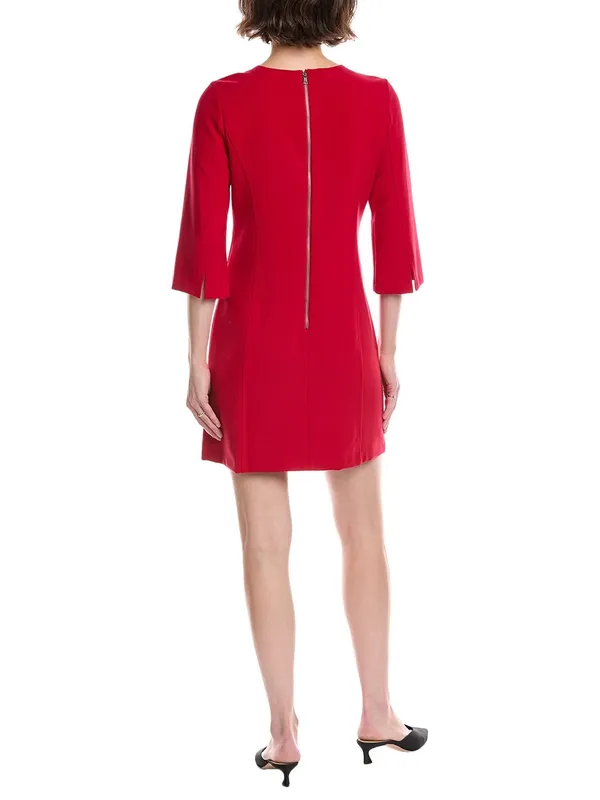 Alice & Olivia Gem Shift Dress Red‎ Size 4 - Image 3