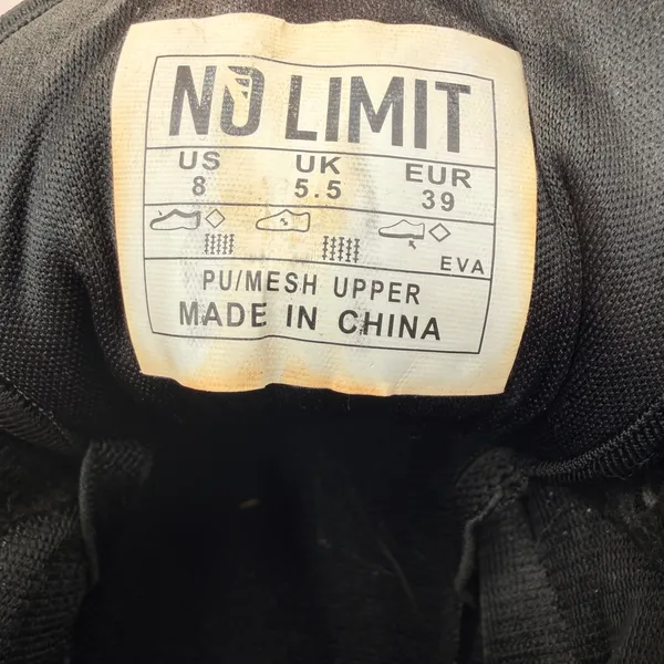No Limit V-RO Cheer Shoes Womens 8 Black Good Top Gun All Stars Mesh High Top - Image 2