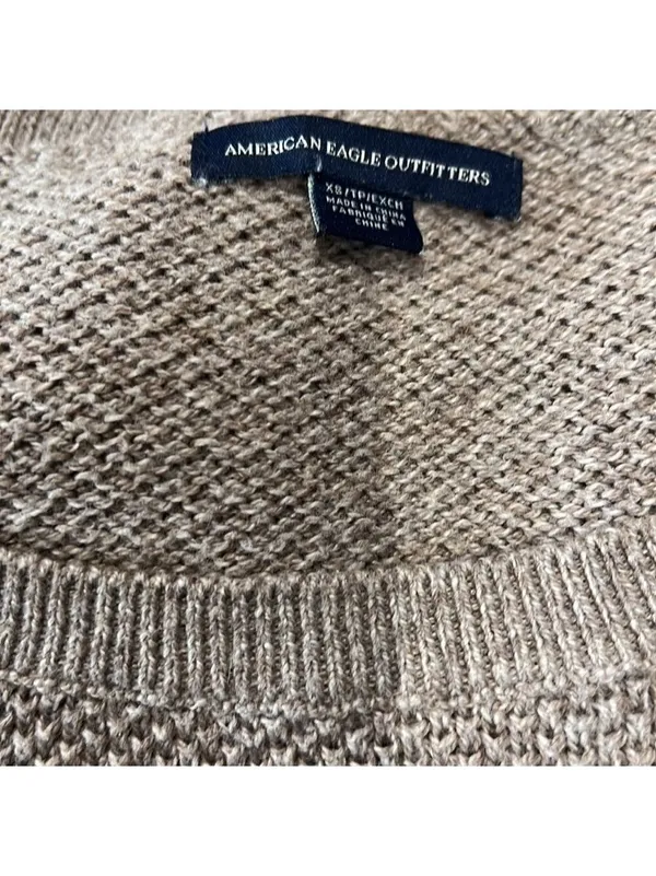 American Eagle Outfitters Tan Sweater Extra Small - Image 5
