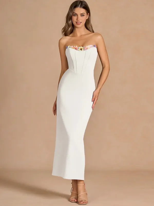 Azazie White Maxi Dress - Image 4