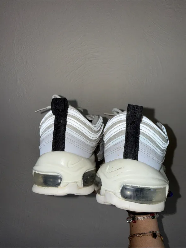Nike Air Max 97 White Grey Black Sneakers Women’s Size 6 - Image 3