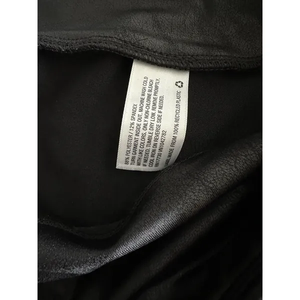 Ava & Viv Women's Plus Bike Shorts Black High Rise Liquid Shine Sharkskin 2X - Image 4