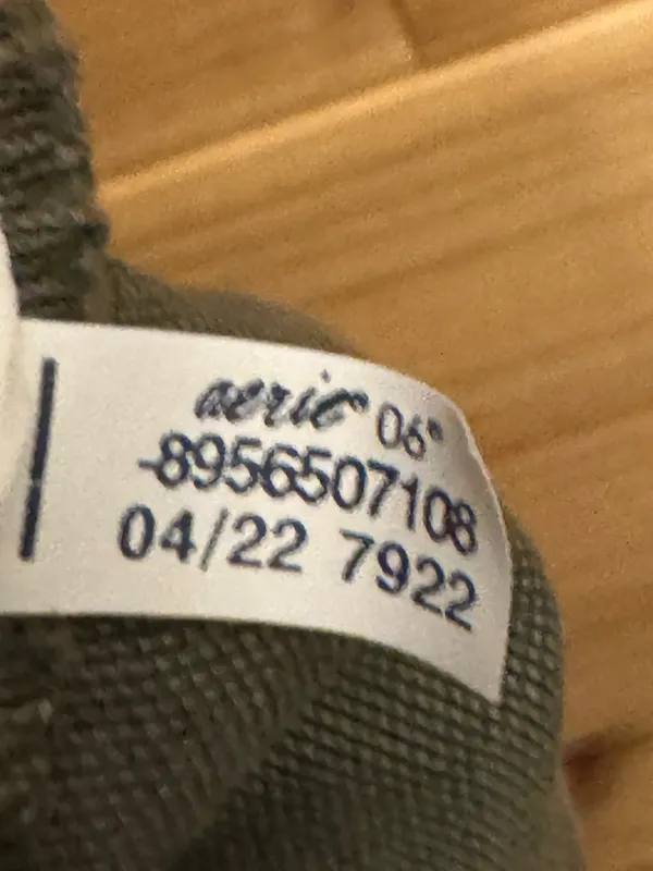 Aerie Medium Green High Rise Cotton Lyocell Jogger Relaxed Baggy Casual Fall - Image 11