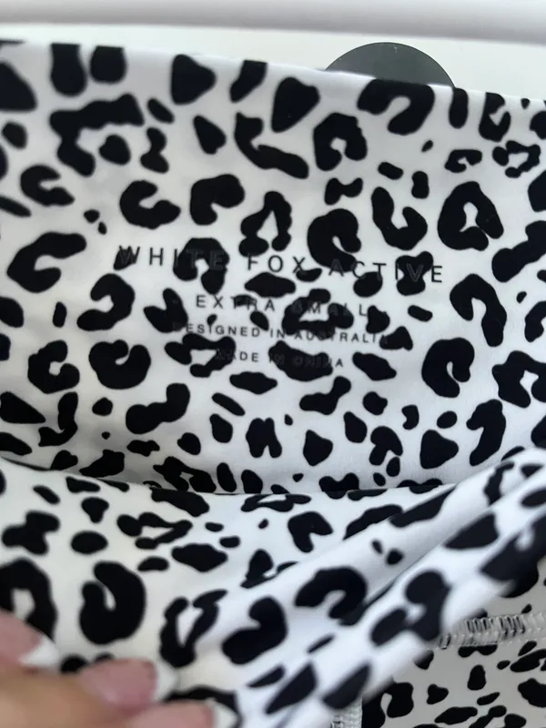 White Fox Cheetah Biker Shorts - Image 3