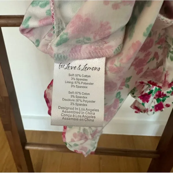 For Love & Lemons mini floral dress Size Small - Image 5
