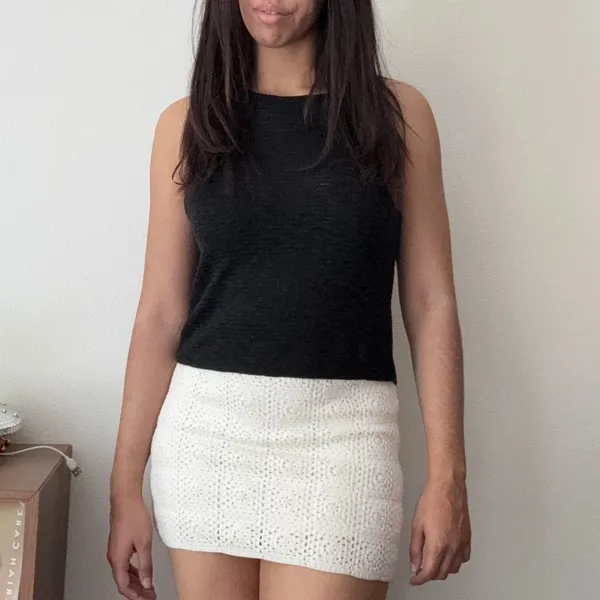 Z Supply Womens Black Textured Knit Sleeveless Round Neck Sweater Tank Top Small - Image 3