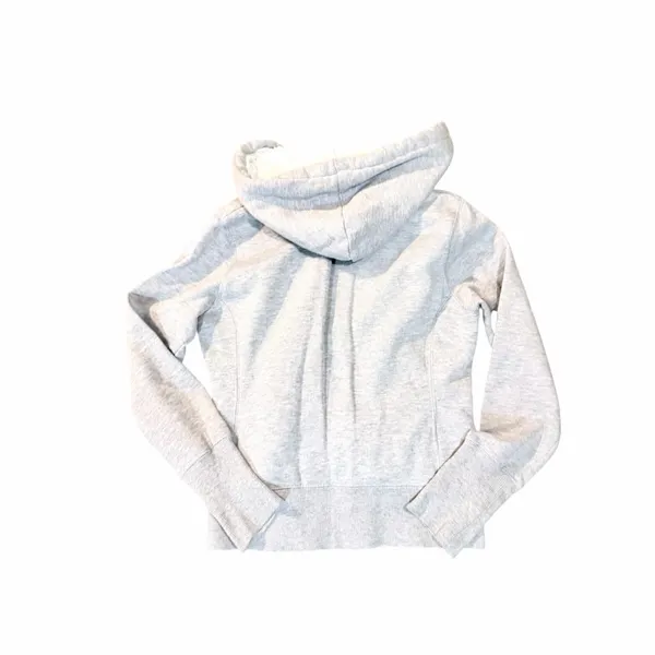 Jay Day Light Gray Faux Fur Sherpa Lined Zip Up Hoodie with Front Pockets Sz S - Image 2