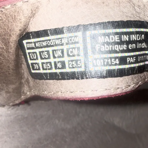 KEEN Dauntless Posted Burgundy Leather Slip On Thong Flip Flop Sandals Women 8.5 - Image 3