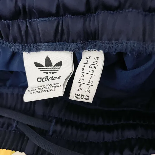 Adidas Women's Wide Leg Side Stripe Athletic Trousers Pants Navy Blue 00 - Image 2