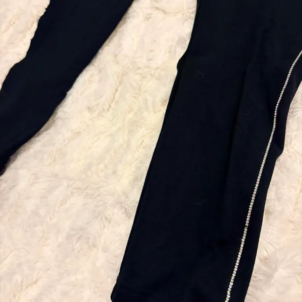 Zara black leggings with rhinestones - Image 8