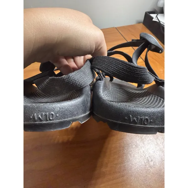 Chacos Z/Cloud Wmns Banded Sandals Size W 10 Solid Black Nylon Straps Adjustable - Image 5