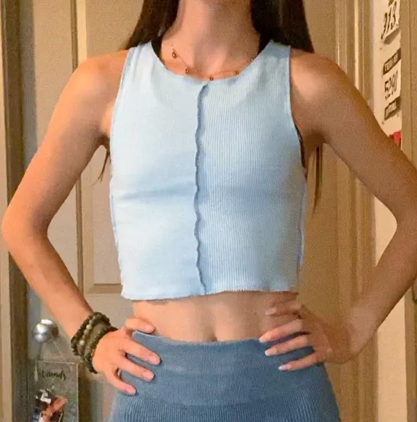 American Eagle Blue  Crop Top! - Image 2