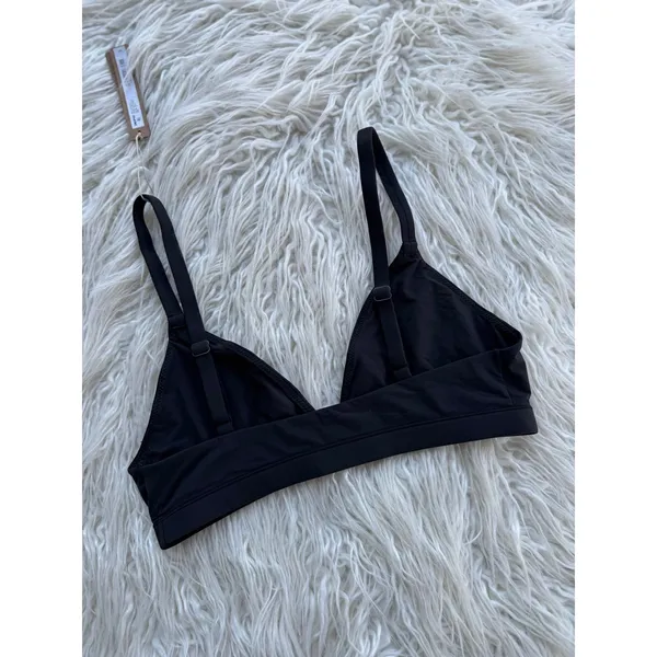 Skims Fits Everybody Triangle Bralette Onyx Size Medium - Image 5