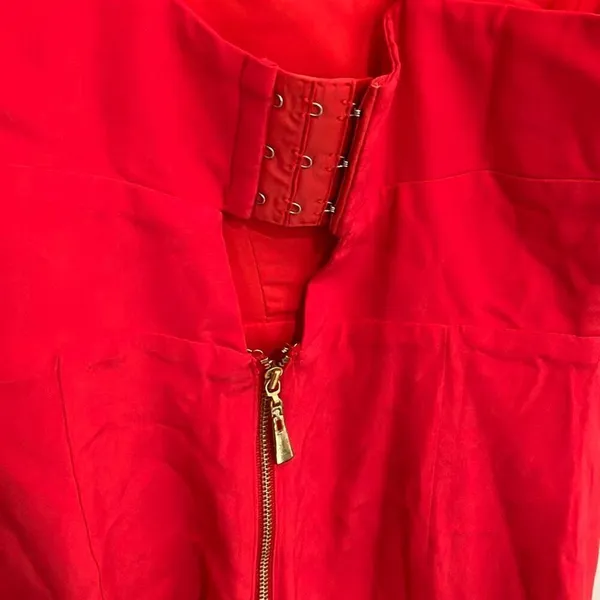 NBD X NAVEN Mini Rose Dress in True Red XS Club Going Out Date night Party #800 - Image 7