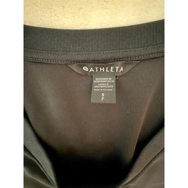 Athleta Seasoft Scoop Neck Sweatshirt Women's Small Black Pullover Modal Blend - Image 5