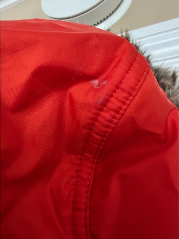***SALE!!*** Metro red hooded puffer vest with faux fur trim - Image 7