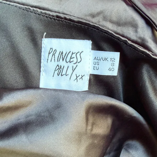 *flawed* PRINCESS POLLY Black Satin Dress - Image 7