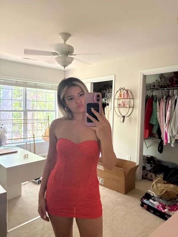 Generation Outcast Clothing orange mini corset lace dress - Image 3