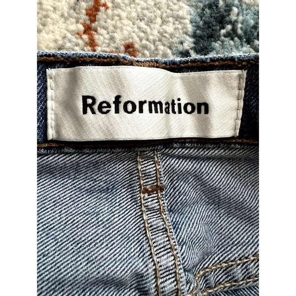 Reformation Cynthia High Relaxed Jean San Lucas wash Blue Jeans Size 27 - Image 6