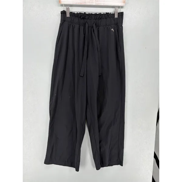 JoyLab‎ Womens Pants Black Paperbag Waist Wide Leg Drawstring S - Image 2