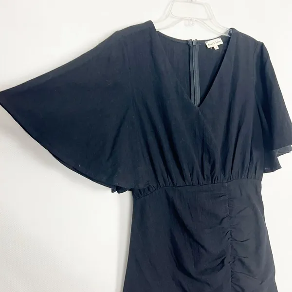 Aaron & Amber Dress Womens Small Cotton Chic Coquette Party Beachy Night Out - Image 6