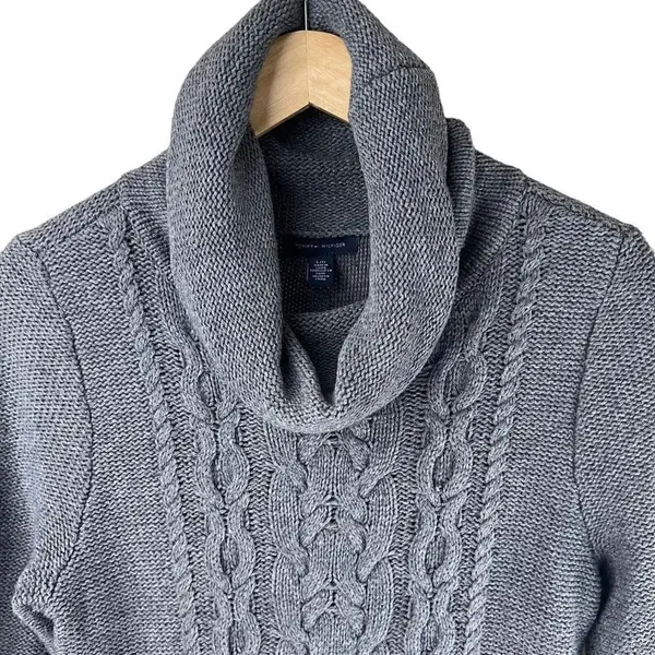 Tommy Hilfiger 3/4 Sleeved Cowl Neck Sweater Dress - Image 2