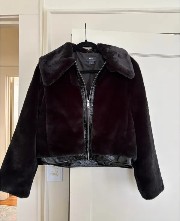 Maeve Zip Up Faux Fur Jacket - Image 4