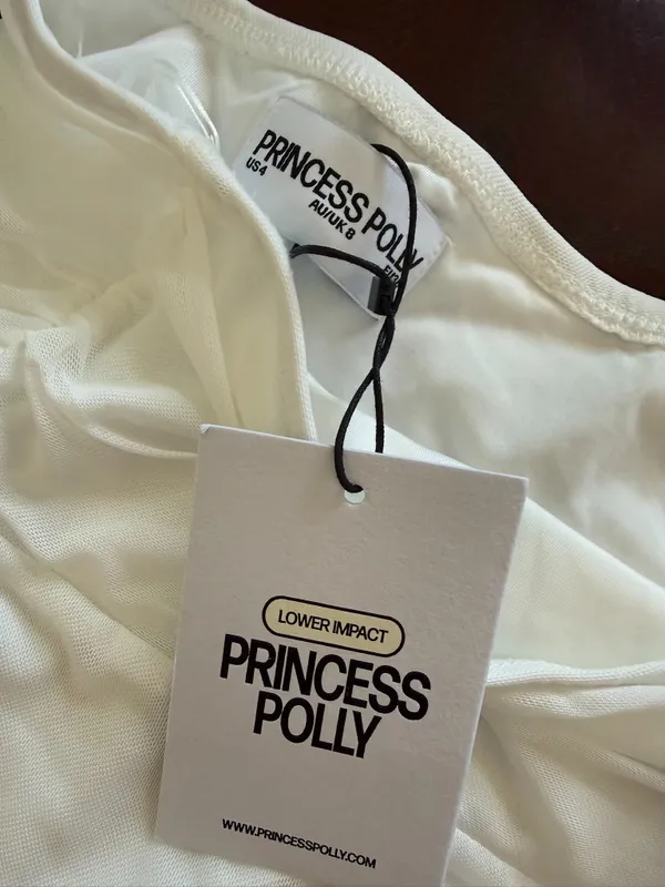 Princess Polly Meredith Ruched Mini Skirt White - Image 3