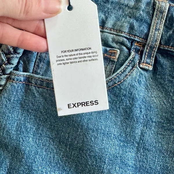 Express Straight Leg Ankle Jeans Braid Trim Casual Medium Wash NEW Women Sz 12 - Image 11