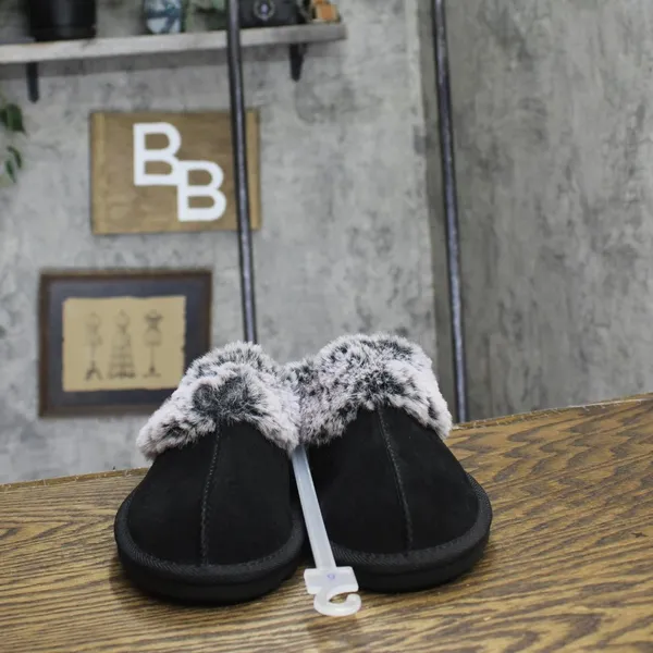 NWT Stars Above Womens Chandra Scuff Slippers 88498520 Black 6M - Image 7