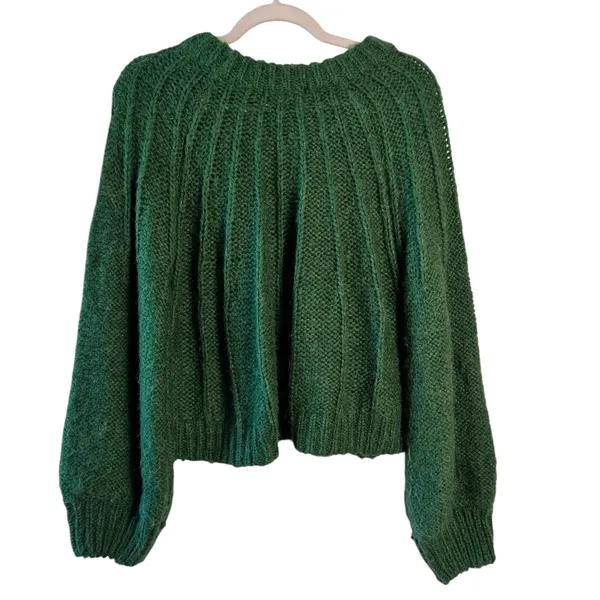Urban Outfitters Green Martha Slouchy Knit‎ Pullover Crew Neck Sweater Small - Image 5