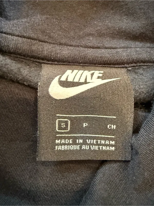 Nike Black Pullover Hoodie with White Swoosh Tag Women’s Size Small - Image 3