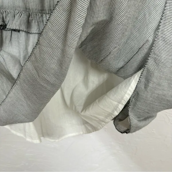 Ulla Johnson Grey Cotton Tiered Mini Dress Womens 6 Boho Romantic Casual Cottage - Image 5