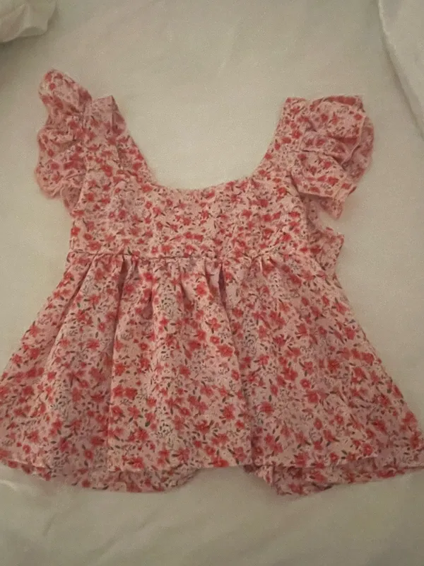 SheIn Flower print flowy half sleeve top - Image 6