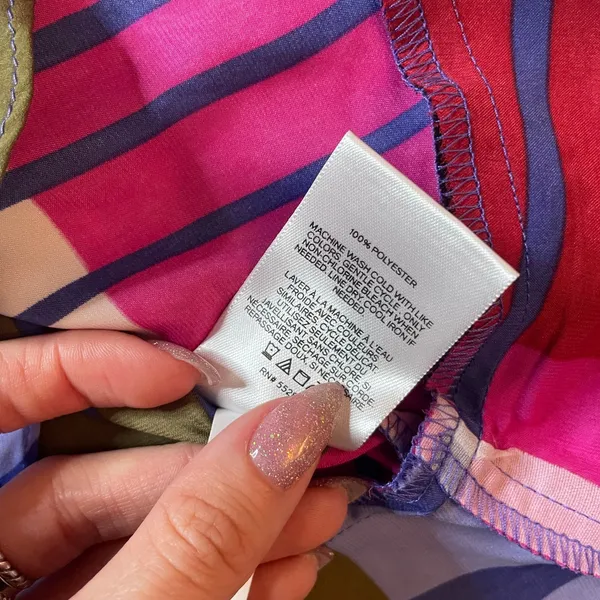 EXPRESS NWT Colorful Ruffle Small Tank Summer‎ Mini Dress Elastic Waist - Image 5