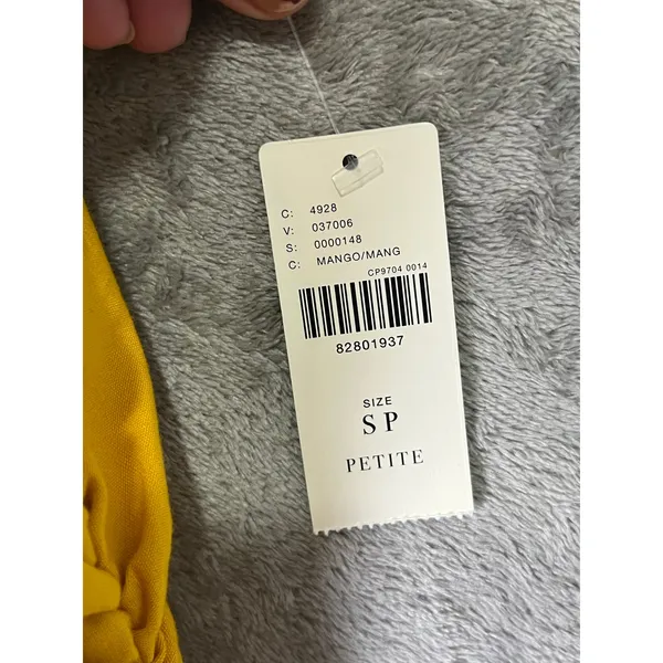 Anthropologie The Soleil Slim Strapless Ruched Dress Mango Yellow Size SP New - Image 11