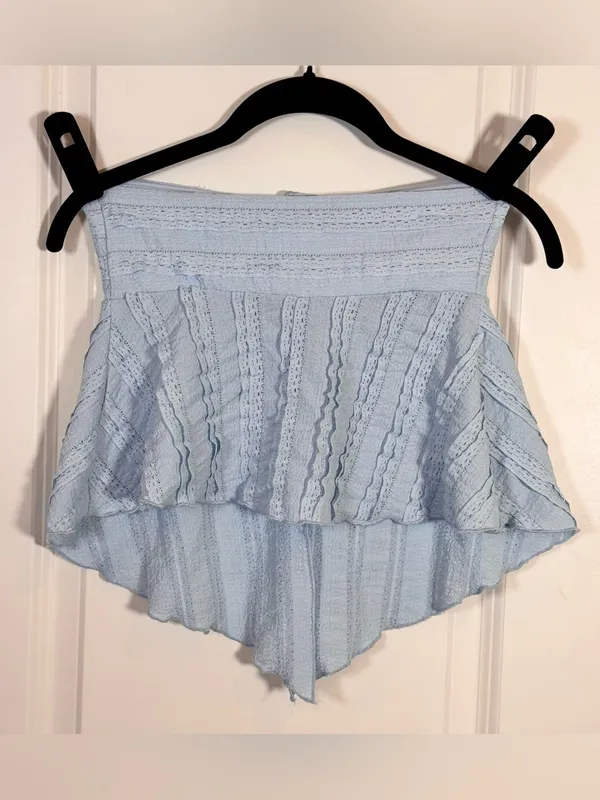 Urban Outfitters Eloise Tube Top XS Light Blue Coquette Y2K Fairycore Babydoll - Image 3