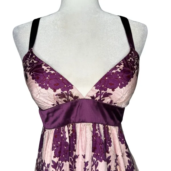 Vintage 90s‎ Y2K Tracy Reese S Silk Floral Blouse Top Babydoll Fairy Whimsigoth - Image 5