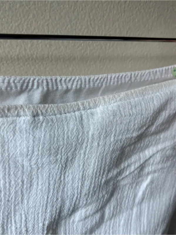 AGB White Flowy Cotton Maxi Skirt - Image 6