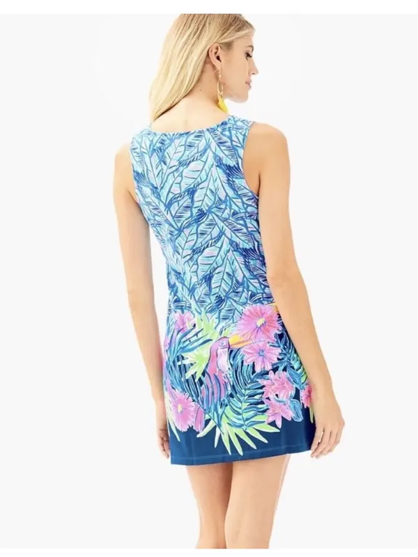 Lilly Pulitzer Harper Shift, Bennett Blue large toucan - Image 2