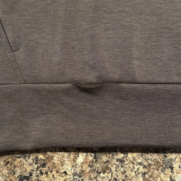 NEW Zella 1/2 Zip Pullover Oversized Athleisure Stretch Pocket Brown L Flaw - Image 6