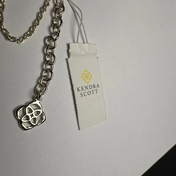 Kendra Scott Purple Pendant Silver Tone Necklace Adjustable Length NWT - Image 8