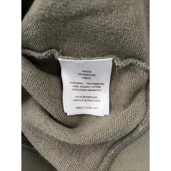 Officine Generale Daily Classics Sweatshirt Size Med Olive Green‎ Organic Cotton - Image 6